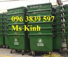 Phân phối xe gom rác 660l, thùng rác nhựa 660l giá rẻ toàn quốc - lh 096 3839 597 Ms Kính