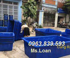 Bán thùng nuôi cá koi 1100L hình chữ nhật rẻ. Lh 0963 839 593 Ms.Loan