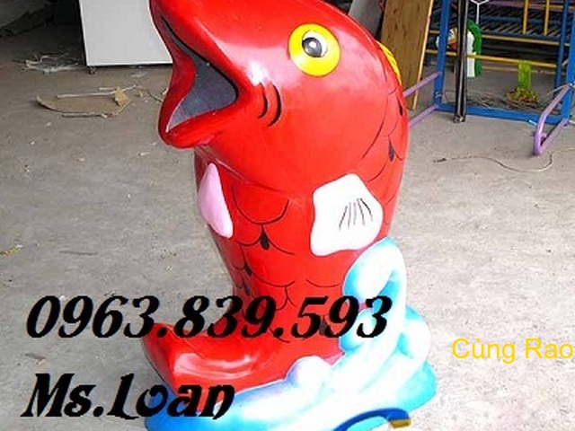 Bán thùng rác hình cá chép nhựa Composite. lh 0963 839 593 Ms.Loan