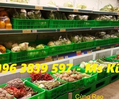 Sóng nhựa hở, rổ nhựa đựng trái cây nông sản dùng trong siêu thị giá tốt - 096 3839 597 Ms Kính