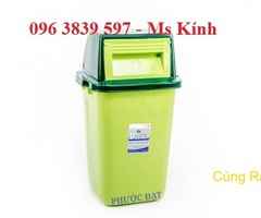 Thùng rác nhựa nắp lật 45 lít bền đẹp giá rẻ - 096 3839 597 Ms Kính