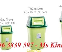 Thùng rác nhựa nắp lật 45 lít bền đẹp giá rẻ - 096 3839 597 Ms Kính
