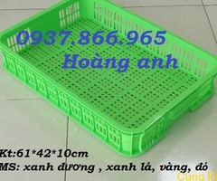 Sóng nhựa hở , sọt nhựa HS010, khay nhựa đựng rau củ