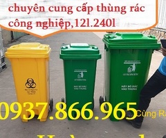 Thùng rác theo thông ty bộ y tế, thùng rác 120l nhựa HPDE