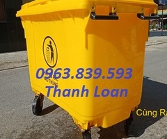 Thùng rác nhựa lớn có bánh xe dung tích 120L 240lit giảm giá/ Lh 0963.839.593 Ms.Loan