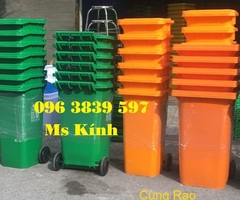 Cung cấp thùng rác nhựa 240 lít, thùng rác công cộng 240 lít rẻ - 096 3839 597 Ms Kính