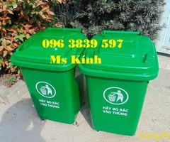 Thùng rác nhựa 60 lít, thùng đựng rác gia đình 60l giá rẻ - 096 3839 597 Ms Kính