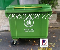 thùng rác nhựa 660lit, thùng rác công nghiệp 0963838772