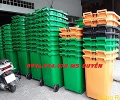 Thùng rác nhựa 240 lít nhựa HDPE, thùng rác công cộng 240 lít giá rẻ