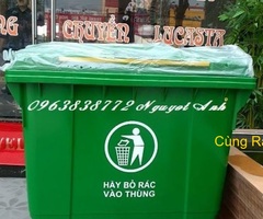 thùng rác nhựa 660lit, thùng rác công nghiệp lh:  0963838772