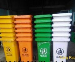 Thùng rác y tế 120L màu xanh lá, cam, vàng - giá thùng rác nhựa 120lit / 0963.839.593 Ms.Loan