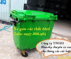 Xe thu gom rác thải, sản xuất thùng gom rác nhựa composite
