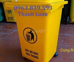 Thùng rác 60L nhựa hdpe đựng rác hộ gia đình rẻ / 0963 839 593 Ms.Loan