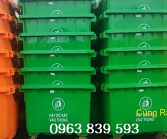 Bán thùng rác công nghiệp 660L, xe gom rác đô thị 660L giá tốt / 0963 839 593 Ms.Loan