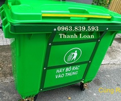 Bán thùng rác công nghiệp 660L, xe gom rác đô thị 660L giá tốt / 0963 839 593 Ms.Loan