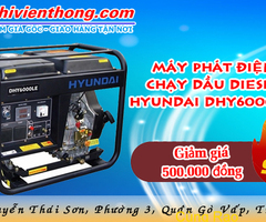 Máy phát điện chạy dầu Diesel Hyundai DHY6000LE