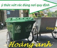 Phân phối thùng rác các loại, xẻ đẩy rác, thùng rác nhựa