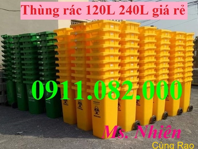 Giá sỉ thùng rác nhựa hdpe- Thùng rác 120