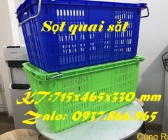 Sọt đựng của quả có thoát khí, sọt có quai sắt 2 đầu