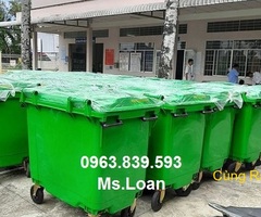 Thùng rác công cộng 660lit có 4 bánh xe - xe đẩy rác 660L / 0963 839 593 Ms.Loan