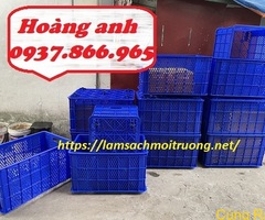 Sóng nhựa có bánh xe cỡ lớn, sọt nhựa hở có 5 bánh xe