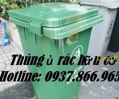 Thùng rác 120l có vòi, thùng ủ rác hữu cơ, thùng rác