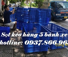 Đại lý phân phối sóng kẻ, sọt có 5 bánh xe to