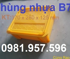 Thùng nhựa B7, khay nhựa có nắp, khay nhựa B7