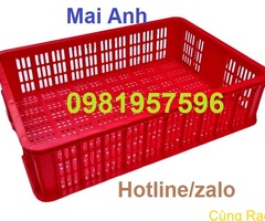 Sọt nhựa sóng hở, sóng nhựa hở, rổ nhựa công nghiệp, sọt nhựa cao 15