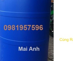 Phuy nhựa nắp kín 220 lít làm bè nổi nuôi cá, nhà chống lũ hiệu quả an toàn