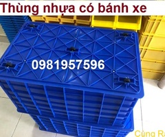 Thùng nhựa có bánh xe, Thùng nhựa có bánh xe đẩy, thùng nhựa đặc có 5 bánh xe