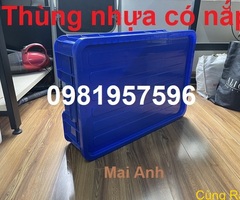 Thùng nhựa đặc có nắp, thùng nhựa công nghiệp có nắp, thùng nhựa có nắp