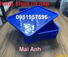 Thùng nhựa đặc có nắp, thùng nhựa công nghiệp có nắp, thùng nhựa có nắp