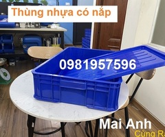 Thùng nhựa đặc có nắp, thùng nhựa công nghiệp có nắp, thùng nhựa có nắp