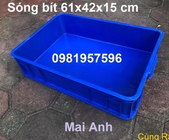 Sóng bít 61x42x15 cm loại có nắp, khay nhựa đặc dày dặn, bền đẹp