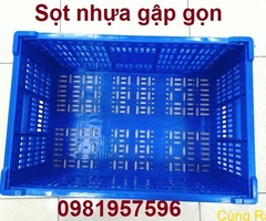 Thùng nhựa gập gọn, sọt nhựa nguyên sinh không pha tạp tại Hà Nội