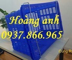 Sóng nhựa quai sắt, sọt nhựa HS011