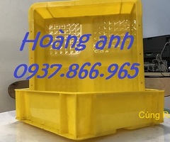 Thùng nhựa đặc, khay nhựa, hộp nhựa, thung vuông cao 10cm