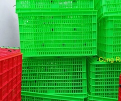 Sóng nhựa 26 bánh xe, sọt nhựa có bánh xe size lớn