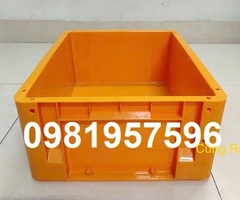 Thùng nhựa đặc kích thước 480x380x200 mm, khay nhựa đặc