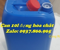 Can nhựa HPDE, can 10l, can đựng hóa chất, can nhựa nguyên sinh, can