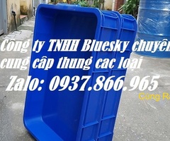 Thùng nhựa đặc hoặc thùng có nắp, khay nhựa bít