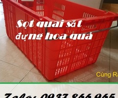 Sóng nhựa hở có quai, sọt nhựa, sọt có quai đựng thực phẩm