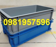 Thùng nhựa đặc B2, khay nhựa B2 kích thước 455 x 270 x 120 mm