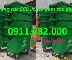 Phân phối thùng rác giá rẻ- thùng rác 120L 240L 660L