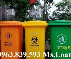 Thùng rác công cộng 120lit, thùng rác ngoài trời 0963839593