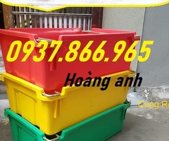 Khay nhựa công nghiệp, giá thùng nhựa có quai xách